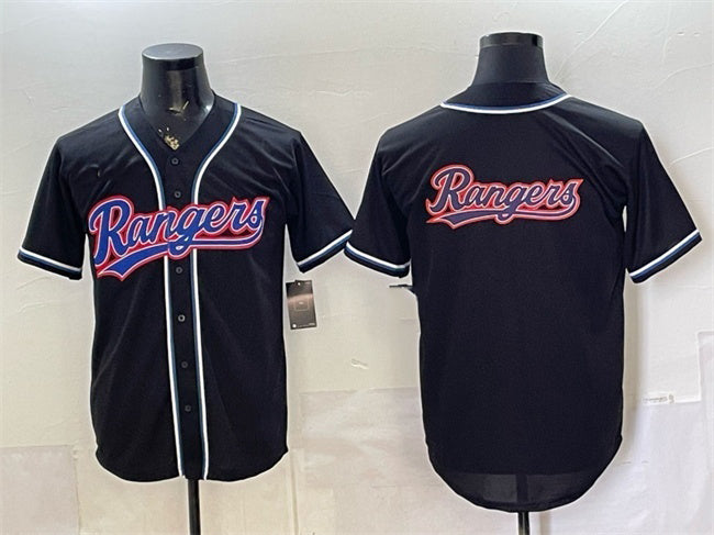Texas Rangers Team Big Logo 2026 Fashion Replica Black FEDASGOGE Out Stitched Jersey