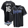Los Angeles Dodgers #16 Will Smith Player Black FEDASGOGE World Series Carbon Limited Home Stitched Jerseys