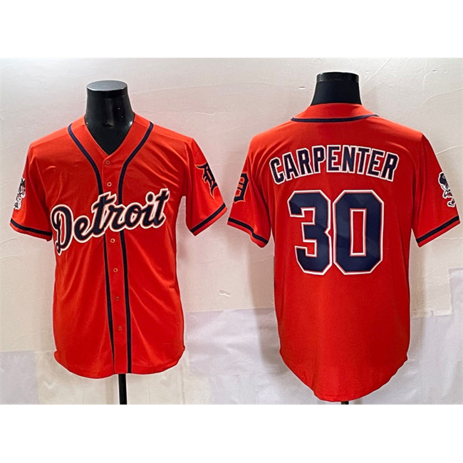 Detroit Tigers #30 Kerry Carpenter Orange FEDASGOGE With Patch Vapor Premier Limited Stitched Jersey