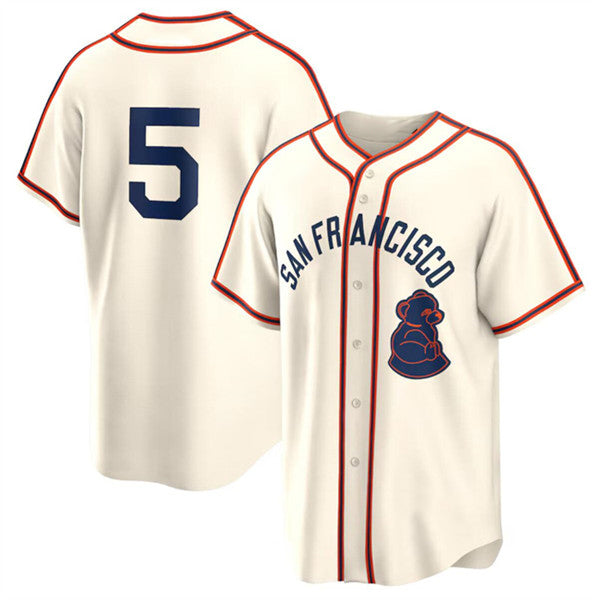 San Francisco Giants #5 Mike Yastrzemski Cream FEDASGOGE 2024 Rickwood Classic Stitched Jersey