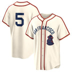 San Francisco Giants #5 Mike Yastrzemski Cream FEDASGOGE 2024 Rickwood Classic Stitched Jersey