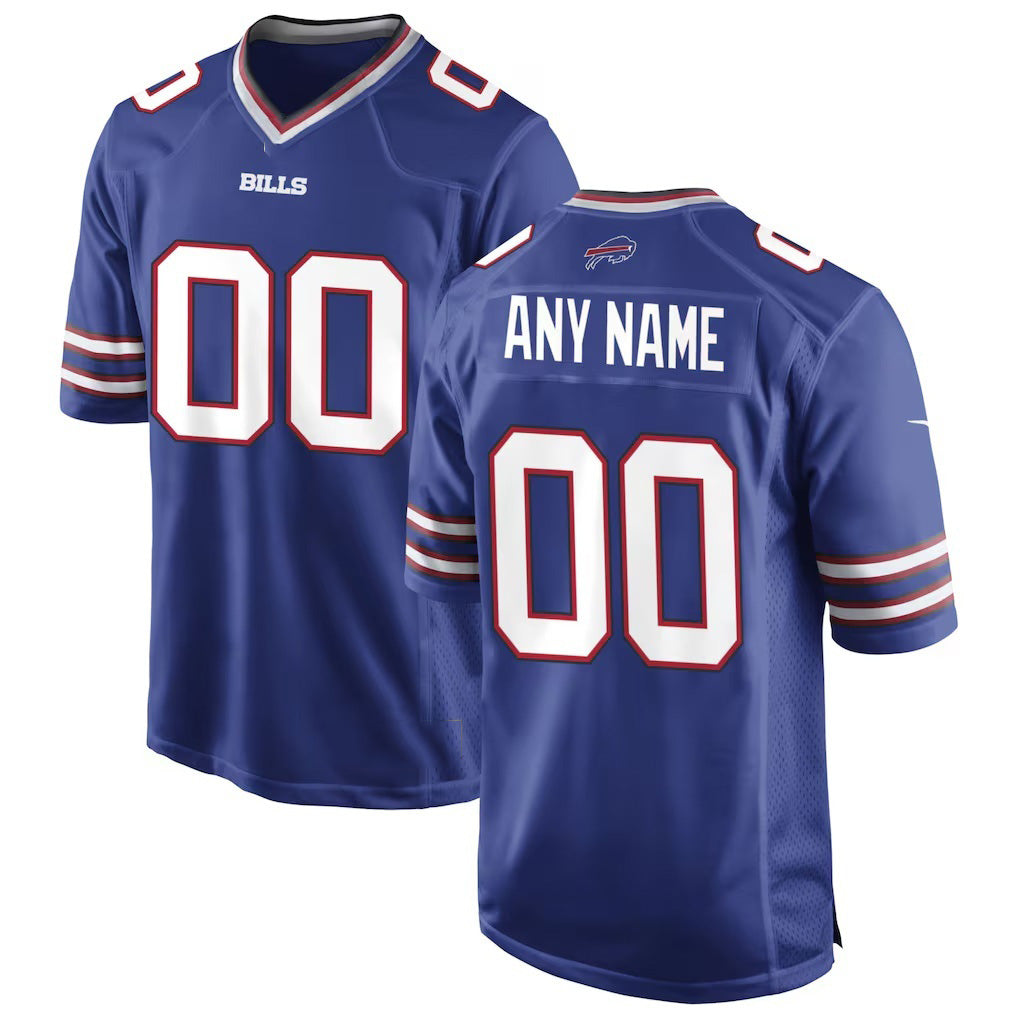 Custom B.Bills Royal FEDASGOGE Game Jersey