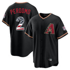 Arizona Diamondbacks #2 Geraldo Perdomo Player Black FEDASGOGE USA 250 Fourth of July Game Home Stitched Jerseys