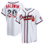 Atlanta Braves #30 Drake Baldwin 2026 All-Star Edition Stars & Stripes White FEDASGOGE Stadium Jersey
