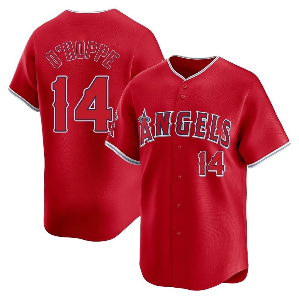 Los Angeles Angels #14 Logan O'Hoppe Player Red FEDASGOGE Home Limited Stitched Jerseys
