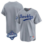 Los Angeles Dodgers Blank Player Gray FEDASGOGE Game Limited Home World Series Meet Stitched Jerseys