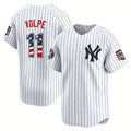 New York Yankees #11 Anthony Volpe White FEDASGOGE USA 250 Fourth of July Limited Stitched Jersey