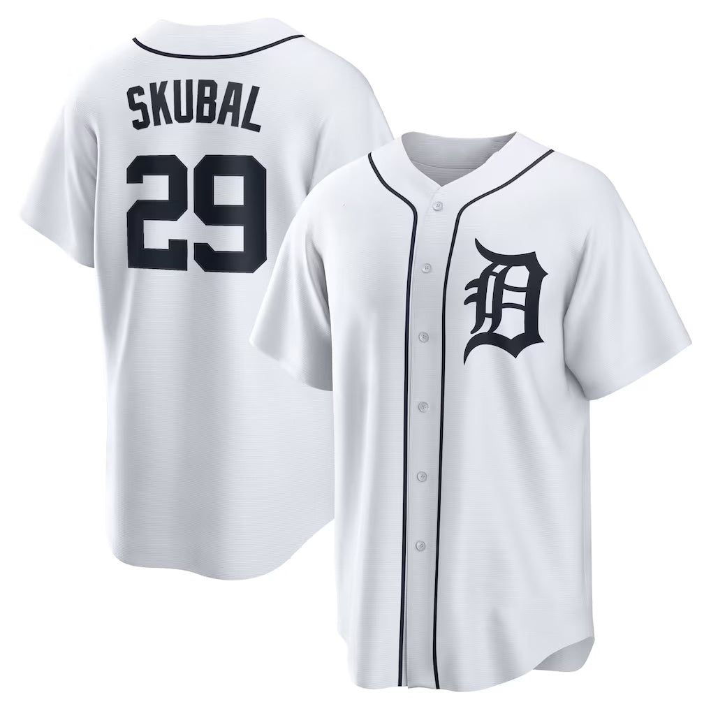 Detroit Tigers #29 Tarik Skubal FEDASGOGE White Home Replica Jersey