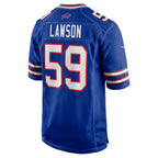 B.Bills #59 Shaq Lawson Royal FEDASGOGE Team Game Jersey
