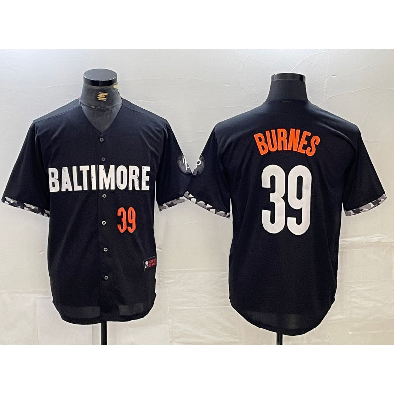 Baltimore Orioles #39 Corbin Burnes Number Black FEDASGOGE 2023 City Connect Cool Base Stitched Jersey 2