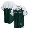 Colorado Rockies Blank Player Green FEDASGOGE City Connect Home Game Stitched Jerseys