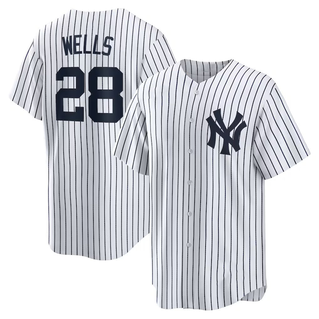 New York Yankees #28 Austin Wells White FEDASGOGE Home Replica Jersey