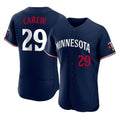 Minnesota Twins #29 Rod Carew Player Navy FEDASGOGEReplica Home Limited Elite Stitched Jerseys