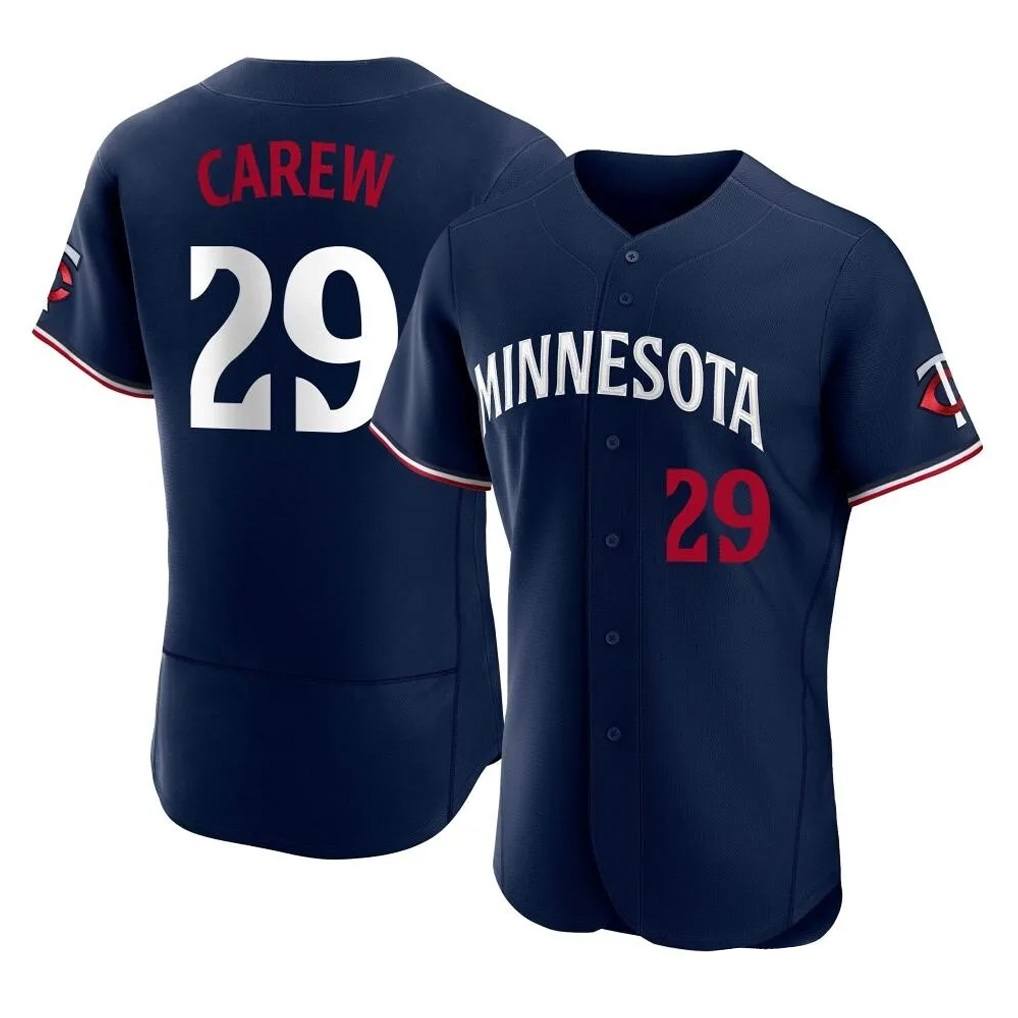Minnesota Twins #29 Rod Carew Player Navy FEDASGOGEReplica Home Limited Elite Stitched Jerseys