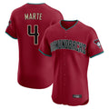 Arizona Diamondbacks #4 Ketel Marte Player Red FEDASGOGE Limited Elite Home Game Stitched Jerseys