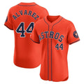 Houston Astros #44 Yordan Alvarez Player Orange FEDASGOGE Home Limited Elite Stitched Jerseys