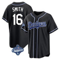 Los Angeles Dodgers #16 Will Smith Player Black FEDASGOGE World Series Meet Carbon Limited Home Stitched Jerseys