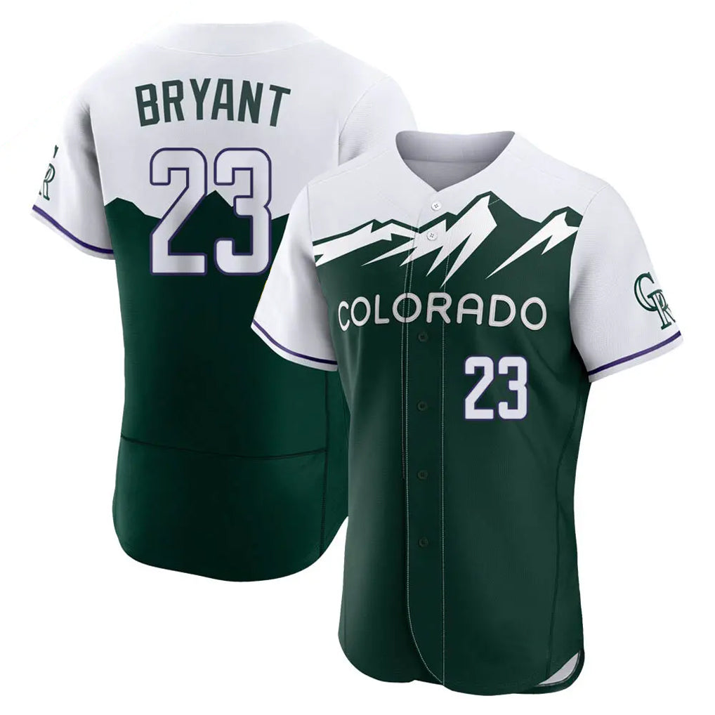 Colorado Rockies #23 Kris Bryant Player Green FEDASGOGE City Connect Limited Elite Home Stitched Jerseys