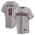Arizona Diamondbacks #8 James McCann Player Gray FEDASGOGE Road Home Game Stitched Jerseys