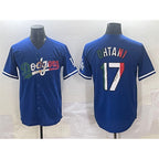 Los Angeles Dodgers #17 Shohei Ohtani Blue FEDASGOGE Mexico Stitched Jersey