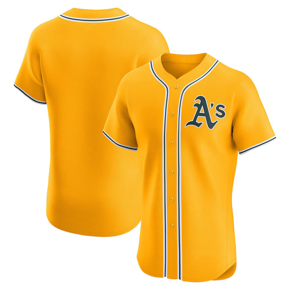 Oakland Athletics Gold FEDASGOGE Alternate 2 Elite Jersey