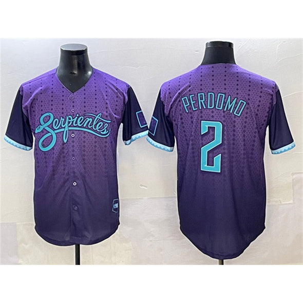 Arizona Diamondbacks #2 Geraldo Perdomo Purple FEDASGOGE 2025 City Connect Limited Stitched Jersey
