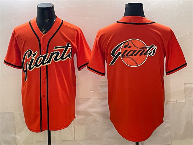 San Francisco Giants Team Big Logo Orange FEDASGOGE Cool Base Stitched Jersey