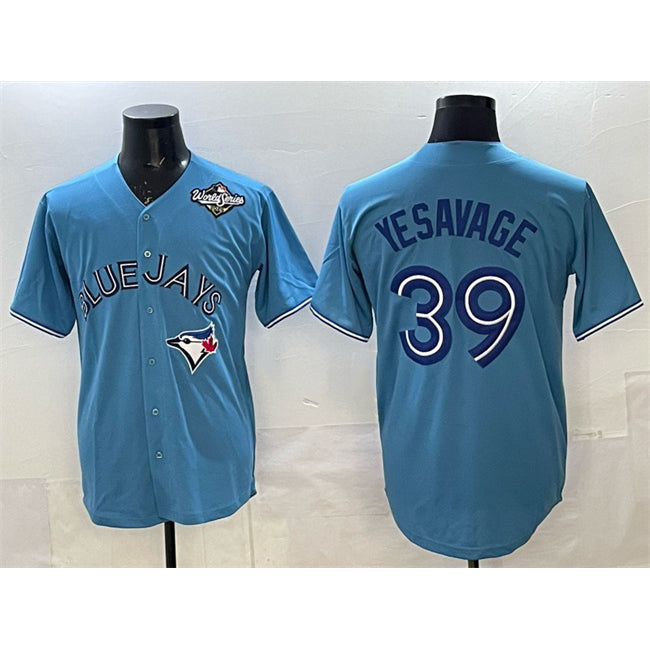 Toronto Blue Jays #39 Trey Yesavage Blue FEDASGOGE 2025 World Series Home Cool Base Stitched Jersey