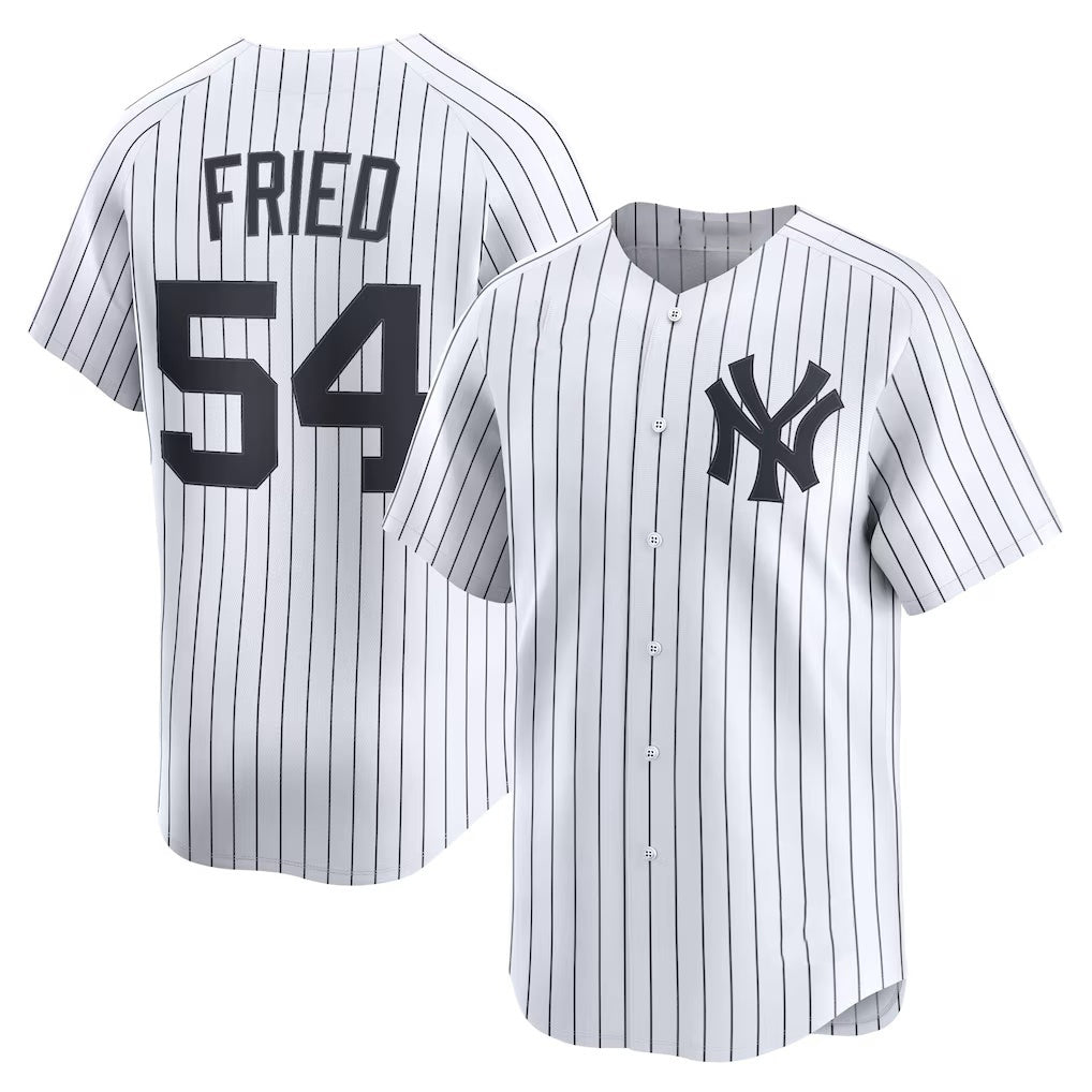 New York Yankees #54 Max Fried White FEDASGOGE Home Limited Player Jersey 2