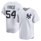 New York Yankees #54 Max Fried White FEDASGOGE Home Limited Player Jersey 2