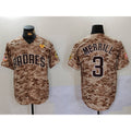 San Diego Padres #3 Jackson Merrill Camo FEDASGOGE With PS Patch Cool Base Stitched Jersey