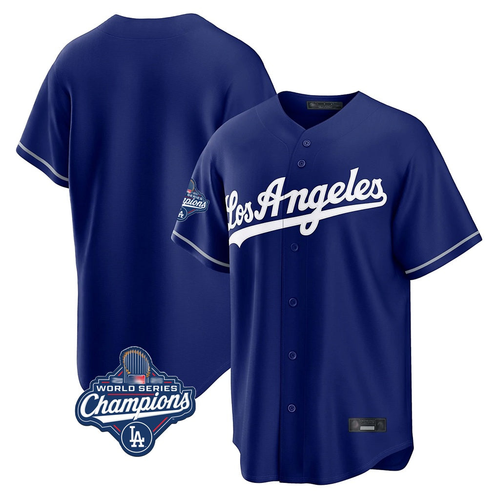 Los Angeles Dodgers Blank Player Royal FEDASGOGE Game World Series Meet Stitched Jerseys