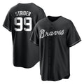 Atlanta Braves #99 Spencer Strider Player Black FEDASGOGE Home Game Stitched Jerseys