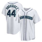 Seattle Mariners #44 Julio Rodriguez White FEDASGOGE Home Replica Player Jersey