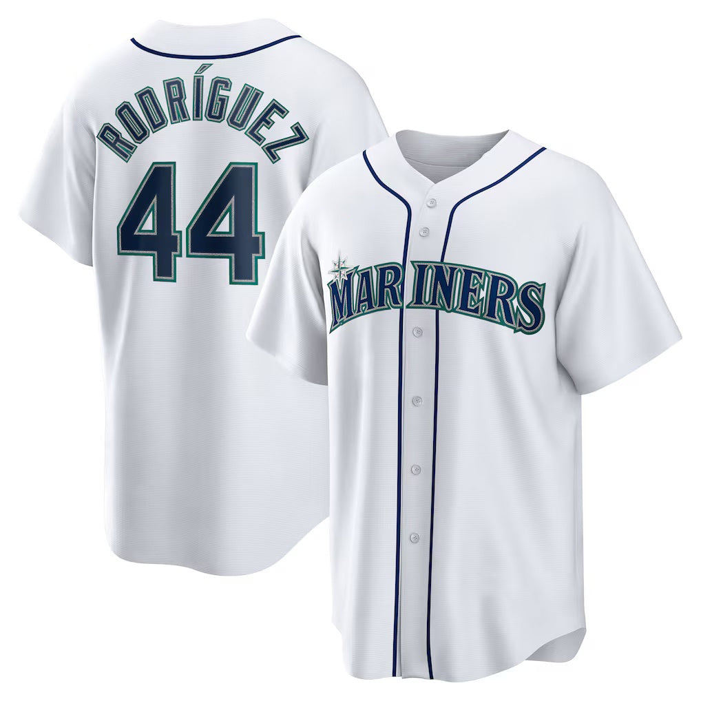 Seattle Mariners #44 Julio Rodriguez White FEDASGOGE Home Replica Player Jersey