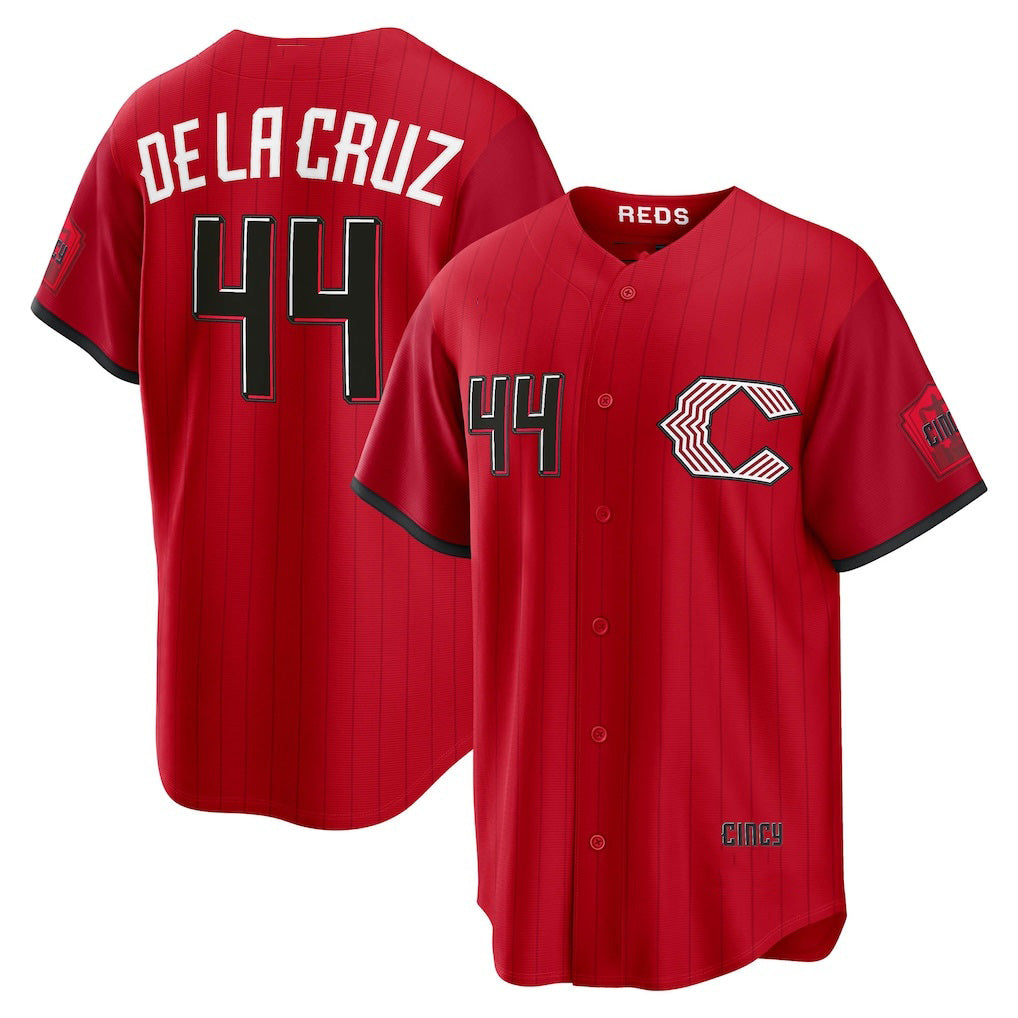 Cincinnati Reds #44 Elly De La Cruz Red FEDASGOGE 2026 City Connect Stadium Jersey