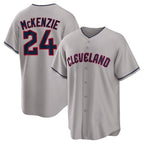 Cleveland Guardians #24 Triston McKenzie Player Gray FEDASGOGE Game Home Stitched Jerseys