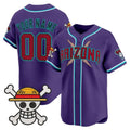 Custom Arizona Diamondbacks x One Piece Purple FEDASGOGE Vapor Premier Limited Jersey - Stitched