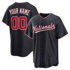 Custom Washington Nationals Navy FEDASGOGE Alternate Replica Jersey