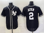 New York Yankees #2 Derek Jeter 2026 Fashion Replica Black FEDASGOGE Out Stitched Jersey