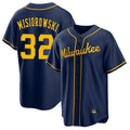 Milwaukee Brewers #32 Jacob Misiorowski Player Navy FEDASGOGE Home Game Stitched Jerseys