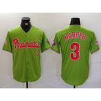 Philadelphia Phillies #3 Bryce Harper Green FEDASGOGE Stitched Cool Base Jersey