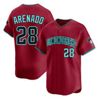 Arizona Diamondbacks #28 Nolan Arenado Player Red FEDASGOGE Limited Home Game Stitched Jerseys