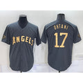 Los Angeles Angels #17 Shohei Ohtani Grey FEDASGOGE 2022 All Star Stitched Cool Base Jersey