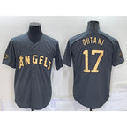Los Angeles Angels #17 Shohei Ohtani Grey FEDASGOGE 2022 All Star Stitched Cool Base Jersey