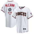 Arizona Diamondbacks #8 James McCann Player White FEDASGOGE USA 250 Fourth of July Home Game Stitched Jerseys