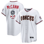 Arizona Diamondbacks #8 James McCann Player White FEDASGOGE USA 250 Fourth of July Home Game Stitched Jerseys