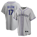 Colorado Rockies #17 Todd Helton Player Gray FEDASGOGE Game Home Stitched Jerseys