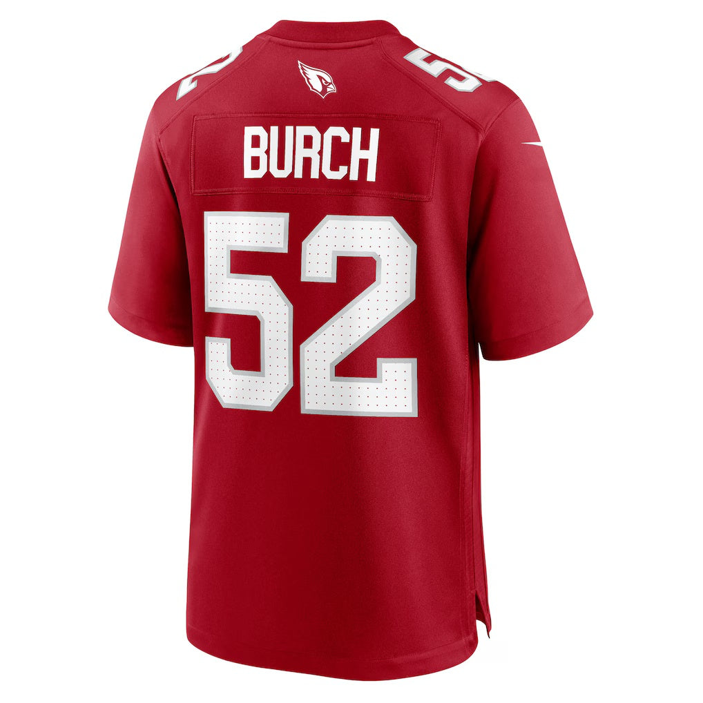 A.Cardinals #52 Jordan Burch Cardinal FEDASGOGE Team Game Jersey