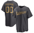 Custom Baltimore Orioles Active Player Charcoal FEDASGOGE 2022 All-Star Cool Base Stitched Jersey